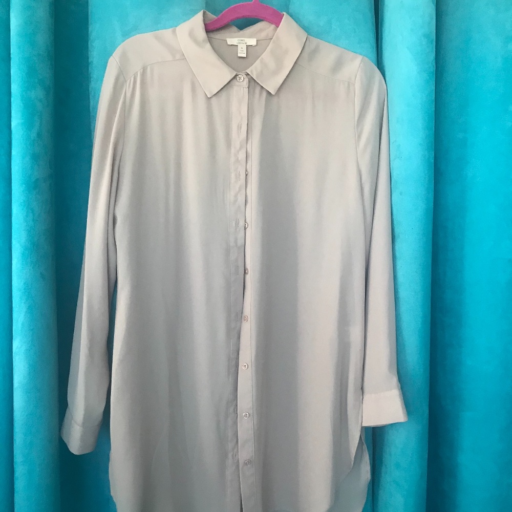 Como Vintage - long soft button down blouse